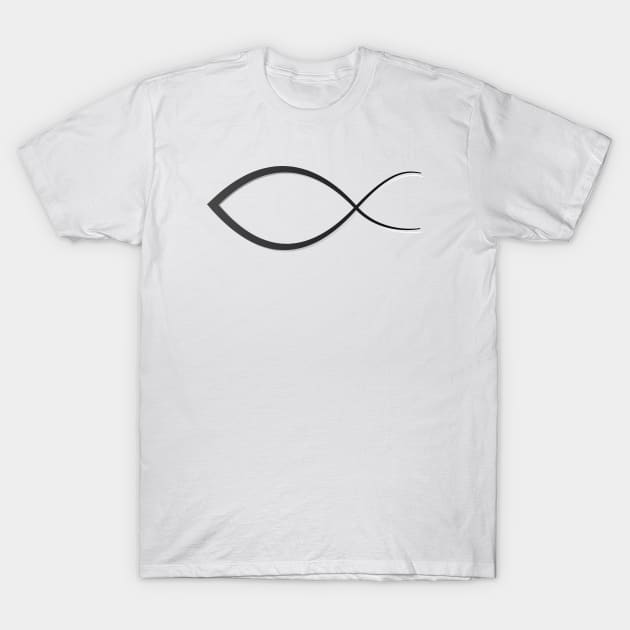 Jesus Fish Sign of the Fish T-Shirt by ProjectX23 Orange